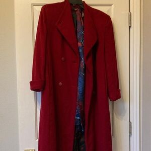 Elegant Alorna Red Long Coat